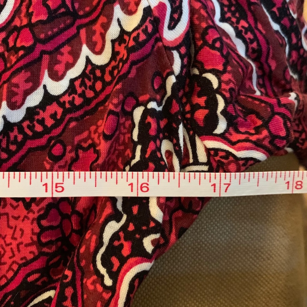 Talbots Wrap Style Rouched Red Print Top - Xs - image 6